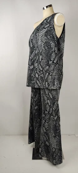 Zweiteiler Asymmetrisch Schlangenmuster | Einmaliges Unikat - Bild 4