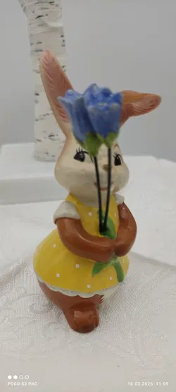 Goebel Porzellan-Hase Mit Glockenblume | Ostern-Sammlerstück - Bild 5