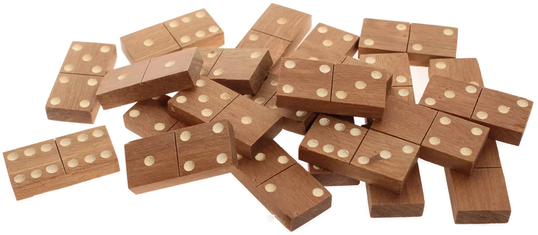 Holz-Domino Spiel – klassisches Dominospiel in Holzkiste – Bild 3