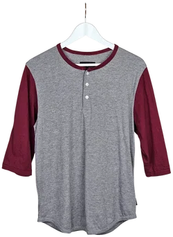 Brixton Herren T-Shirt, grau/rot - Gr. M - Bild 1