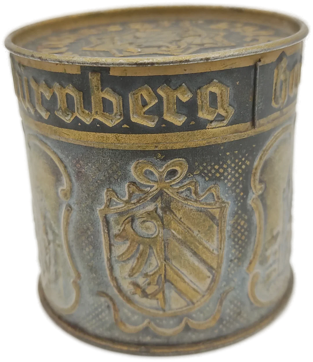 Nürnberger Lebkuchendose Gold, geprägtes Relief | Vintage-Schatz – Bild 4
