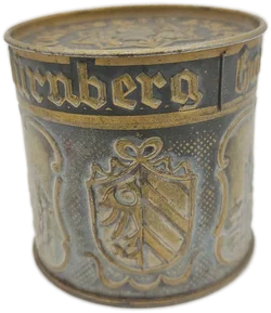 Nürnberger Lebkuchendose Gold, geprägtes Relief | Vintage-Schatz - Bild 4
