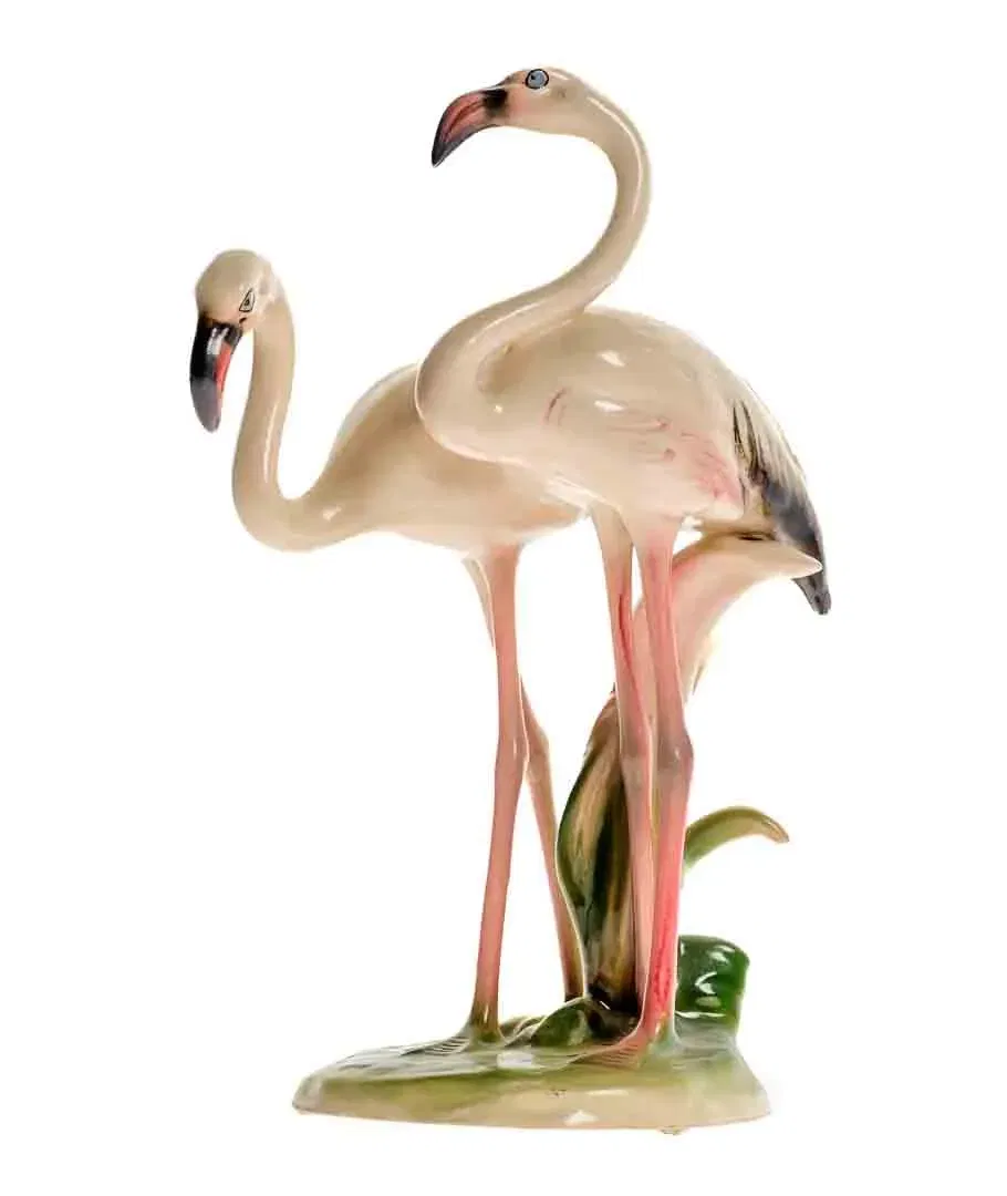 Keramikfigur Flamingo-Paar, Sommerhuber RS Steyr, ca. 22,5 cm - Bild 4