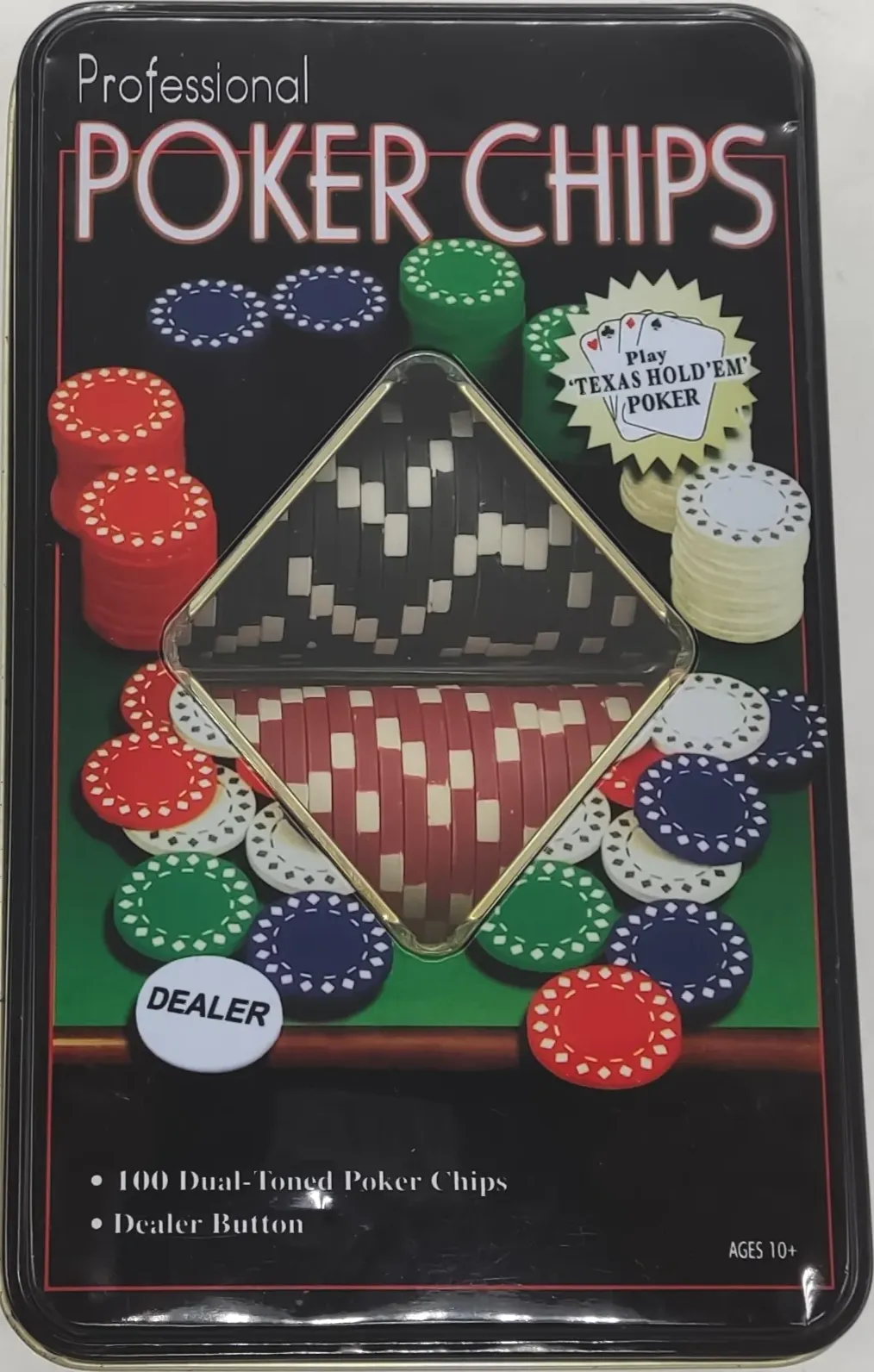 Professional Poker Chips 100 Stück mit Dealer Button - Bild 4