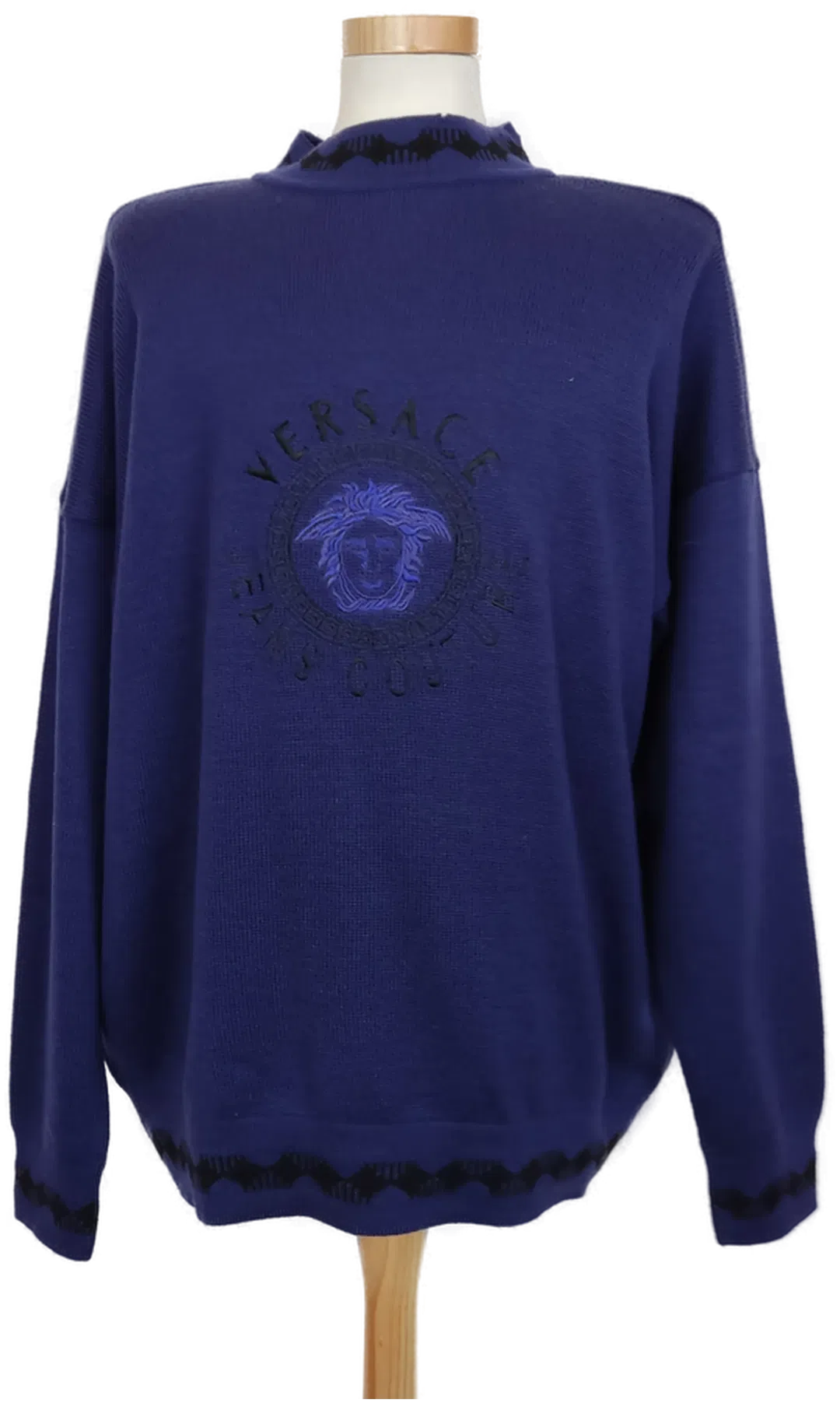 Versace Herren Strickpullover violett Gr. XXL - Bild 1