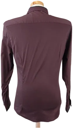 SMOG Herrenhemd weinrot - M (Slim fit) - Bild 3