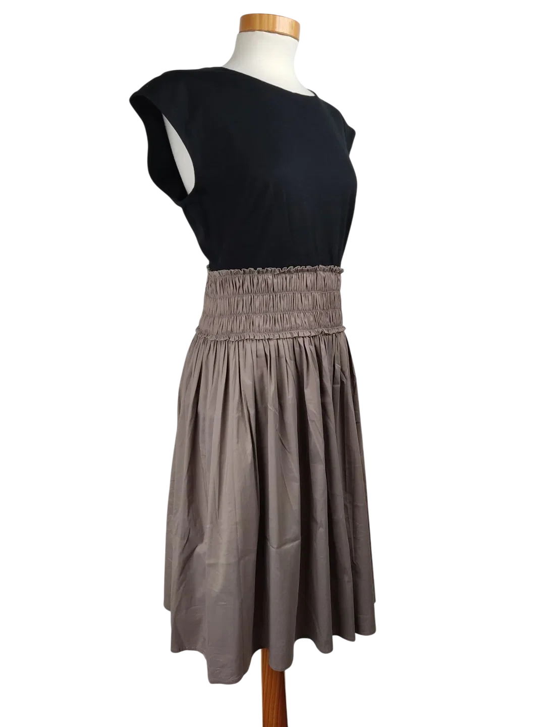 PAULE KA Damen Midikleid, schwarz/grau - Gr. 40/L – Bild 3