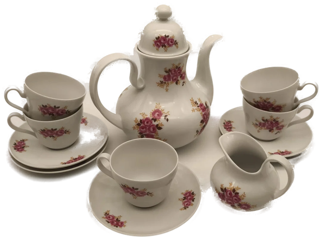 Kaffeeservice, Seltmann Weiden, Vintage, Rosen - Bild 1