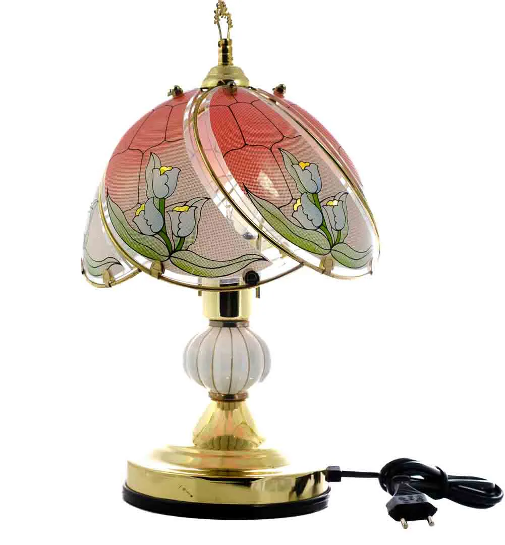 Tischlampe 48 cm mit floralem Glas‑Schirm im Jugendstil‑Look - Bild 4