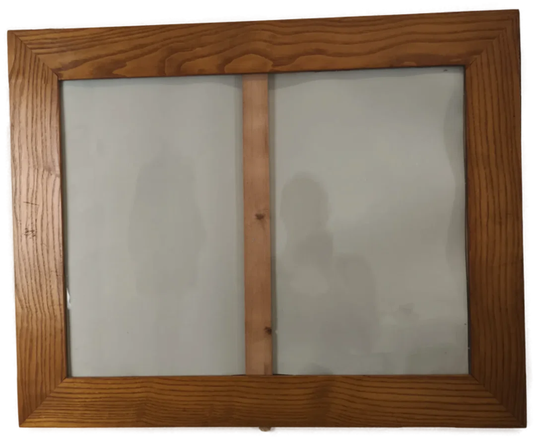 alter Rahmen, 58x43,5cm, Holz + Originalglas, Vintage - Bild 4