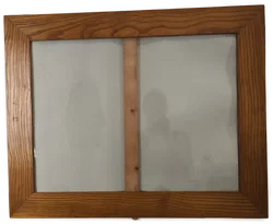 alter Rahmen, 58x43,5cm, Holz + Originalglas, Vintage