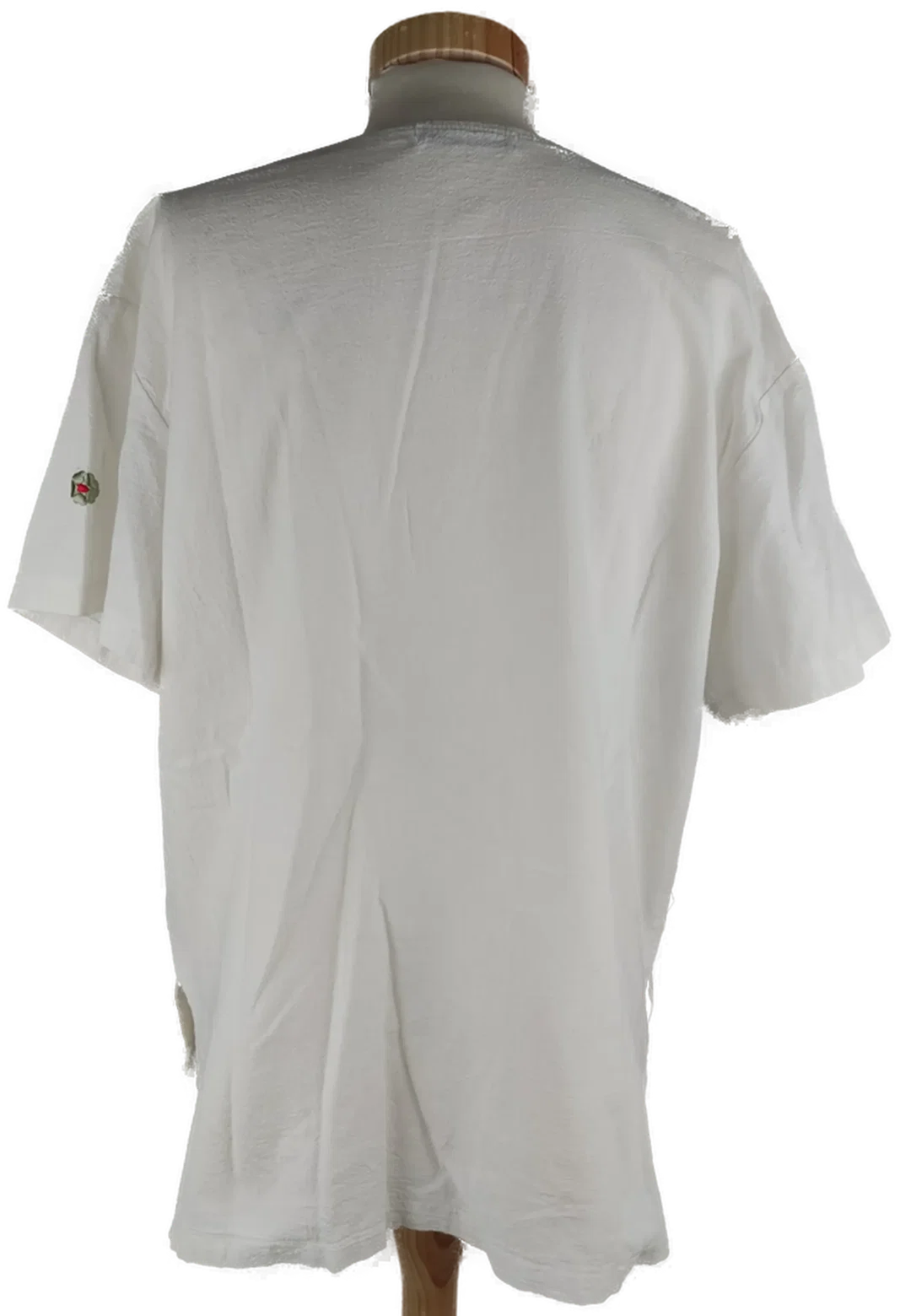 T-Shirt "Misslook"kurzarm mit V-Ausschnitt, weiß mit Stickerei, Größe 44 – Bild 3
