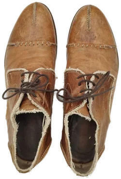 Vintage-Halbschuhe Leder Braun Gr.42 | Authentischer Retro-Charme Made in Italy - Bild 3