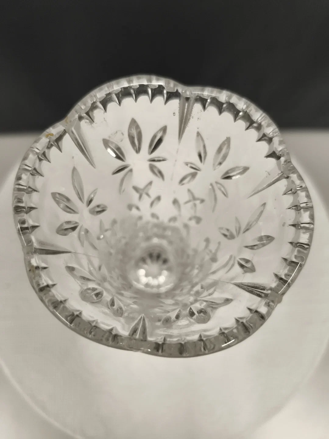 Vase, Kristallglas,12cm  – Bild 2