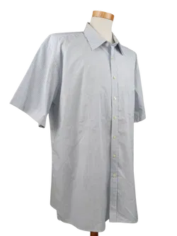 Seidensticker Herren Kurzarmhemd, weiß/blau - Gr. 46/XXL - Bild 2