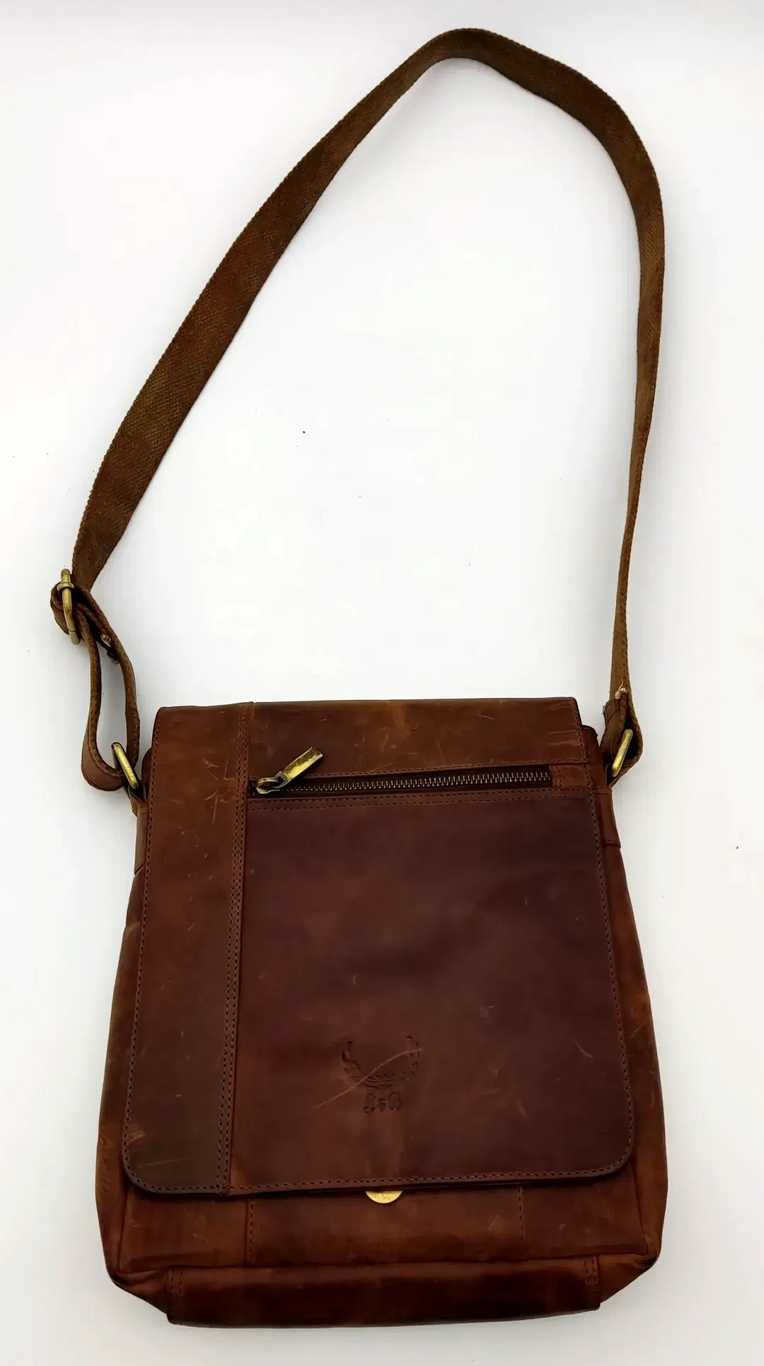 L&B Herren Leder Umhängetasche, braun - Bild 4