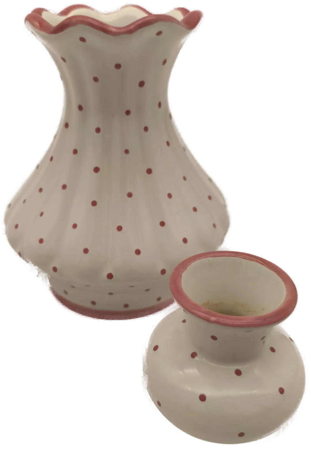 2 Vasen, Gmundner Keramik, rosa Tupfen - Bild 4