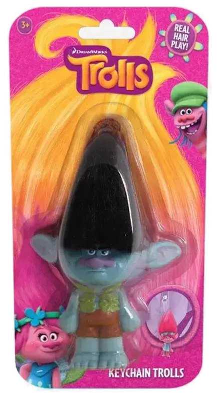 DreamWorks Trolls Schlüsselanhänger Figur | ca. 12 cm | mit echtem Haar | Goliath 2016 | OVP - Bild 4