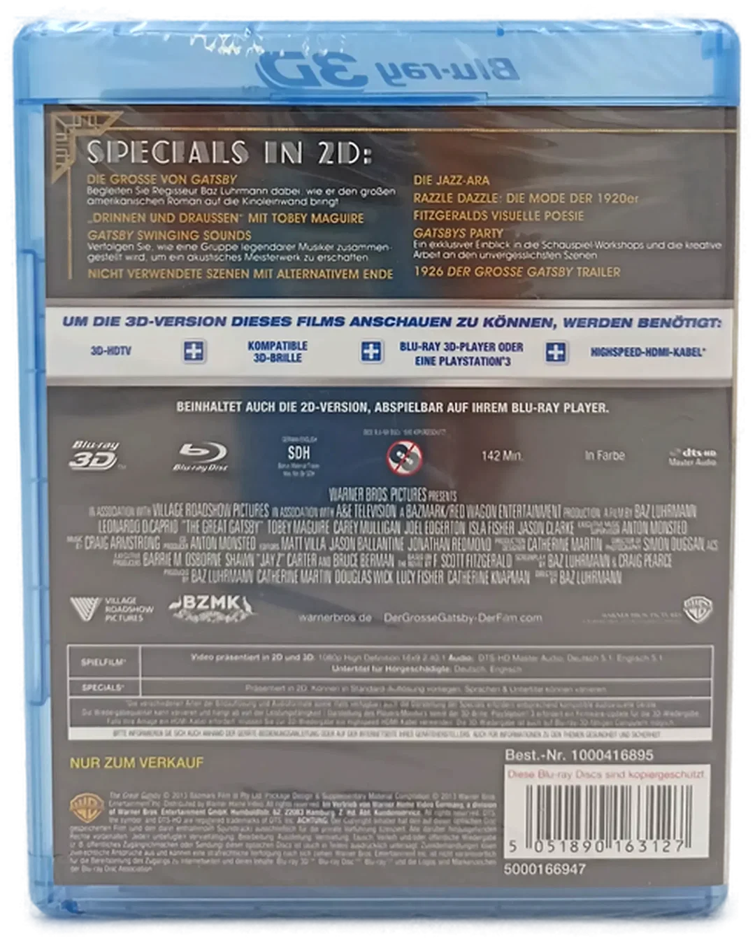 Blu-Ray 3D "Der große Gatsby" (OVP) – Bild 2