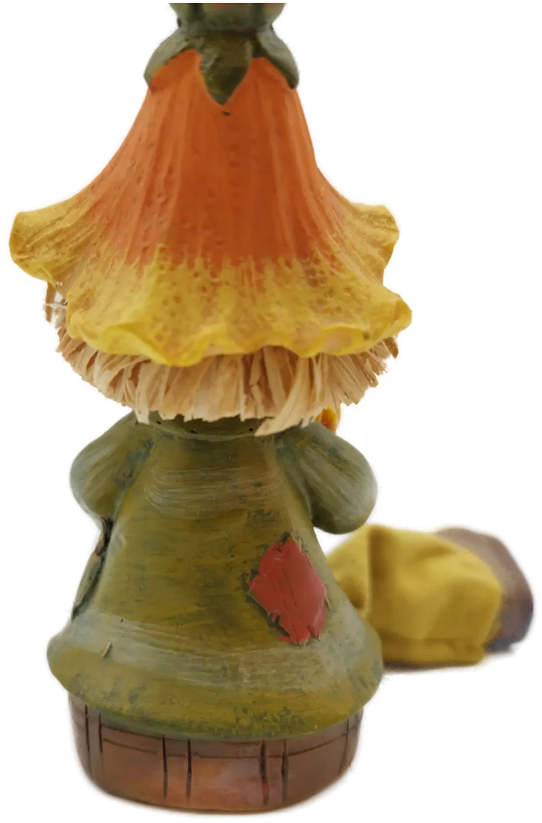 Kleine Ton-Figur mit Butternut Kürbis - ca. 13cm hoch – Bild 3