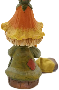 Kleine Ton-Figur mit Butternut Kürbis - ca. 13cm hoch - Bild 3