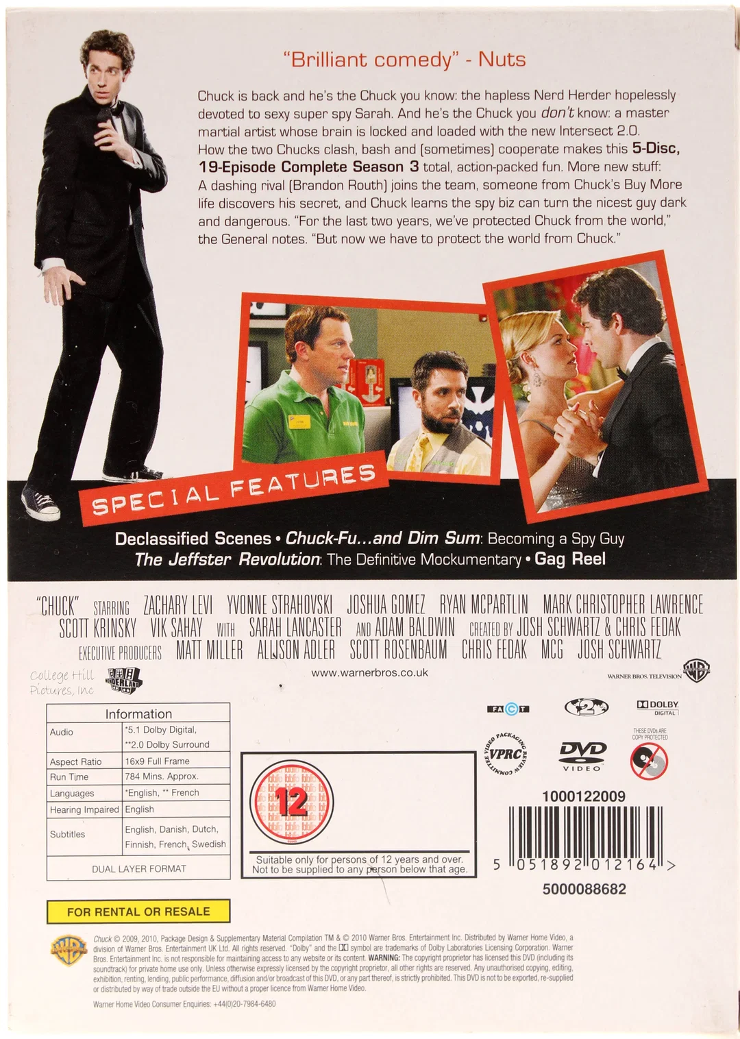 DVD Chuck – The Complete Third Season (5-Disc Set, UK Import) – Bild 2