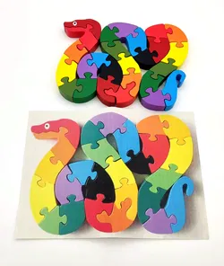 Holzpuzzle Schlange - Bild 1