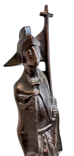 Repräsentative Statue „Heiliger Florian“ – Massiver Bronzeguss - Bild 2