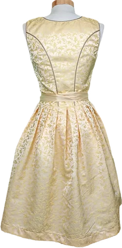 Alpin de luxe Damendirndl gelb/weiß Gr. XXS – Vorschau 2