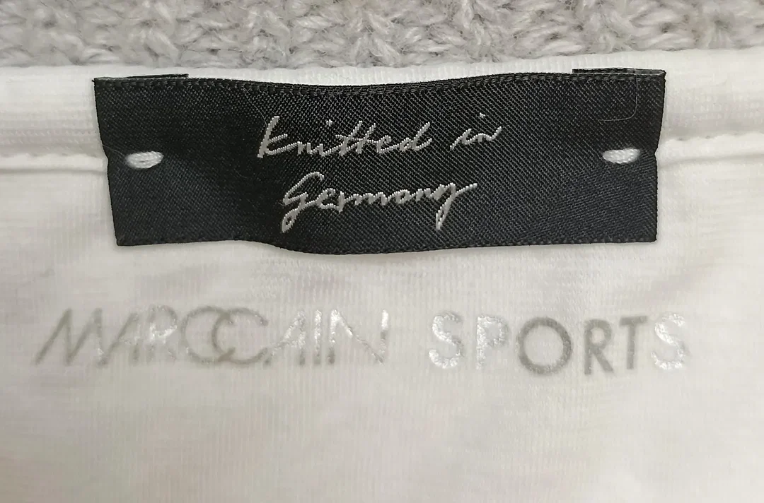 Marc Cain Damen Pullover grau/weiß Gr. M – Bild 3