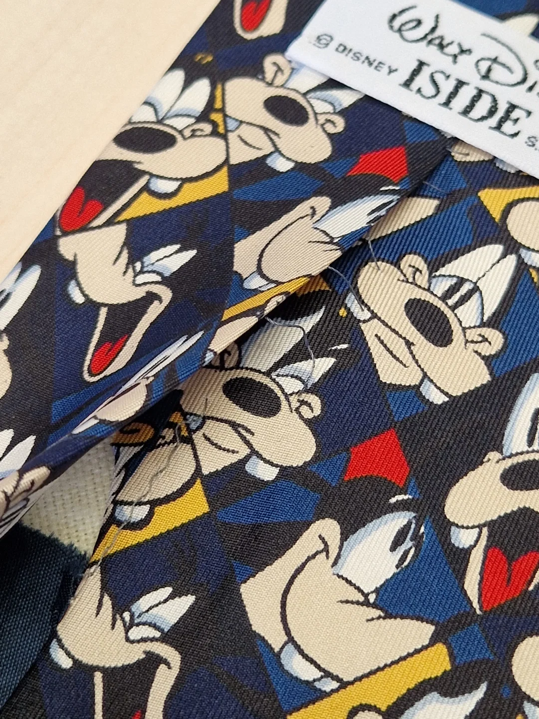 Vintage Disney Goofy Seidenkrawatte, blau - Handmade in Italy – Bild 6