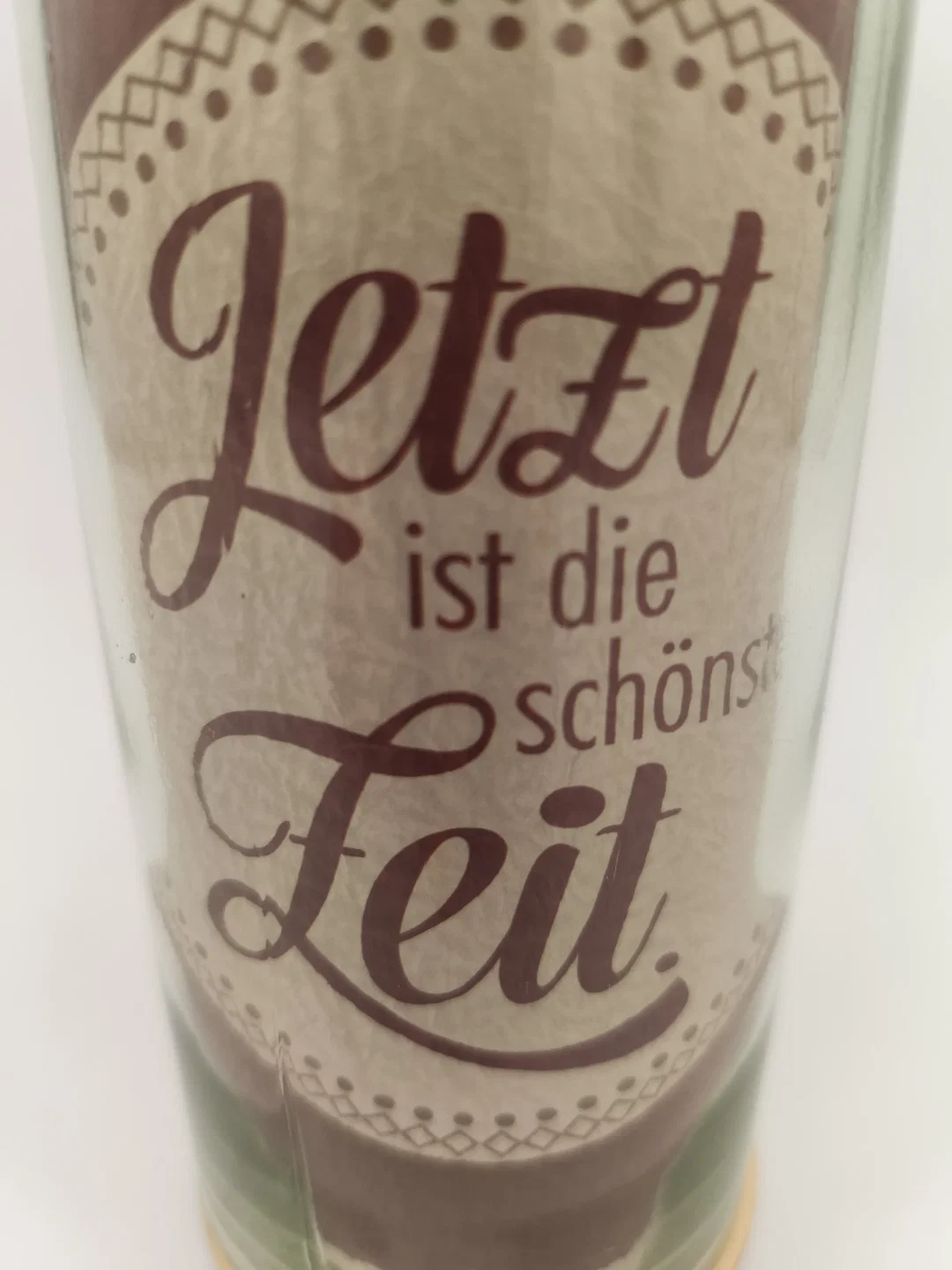 Dekoflasche mit Spruch, Glas – Bild 2