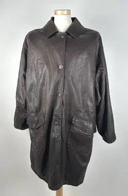 Vintage Bally Damen Ledermantel - Gr. 46 - Bild 2