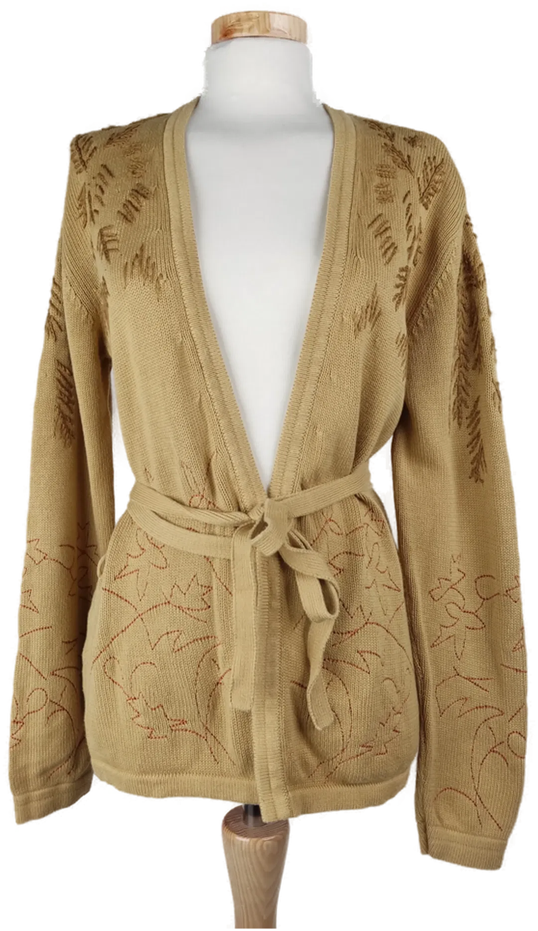 Jones Damen Wickelweste cappucinofarben mit Stickerei - Gr. 44/XXL - Bild 1