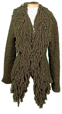 Marc Cain Vintage Strickjacke olivgrün Gr. M – Vorschau 1