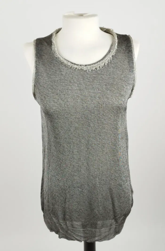 Luisa Cerano Ärmelloses Oberteil - 40, 73% Vsikose, 27% Metallisch - Bild 4