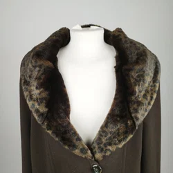 Barbara Lebek Mantel mit Leo-Print Kragen - Gr. 44  - Bild 2