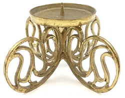 Kerzenständer aus Messing im brutalistischen Stil - Bild 4