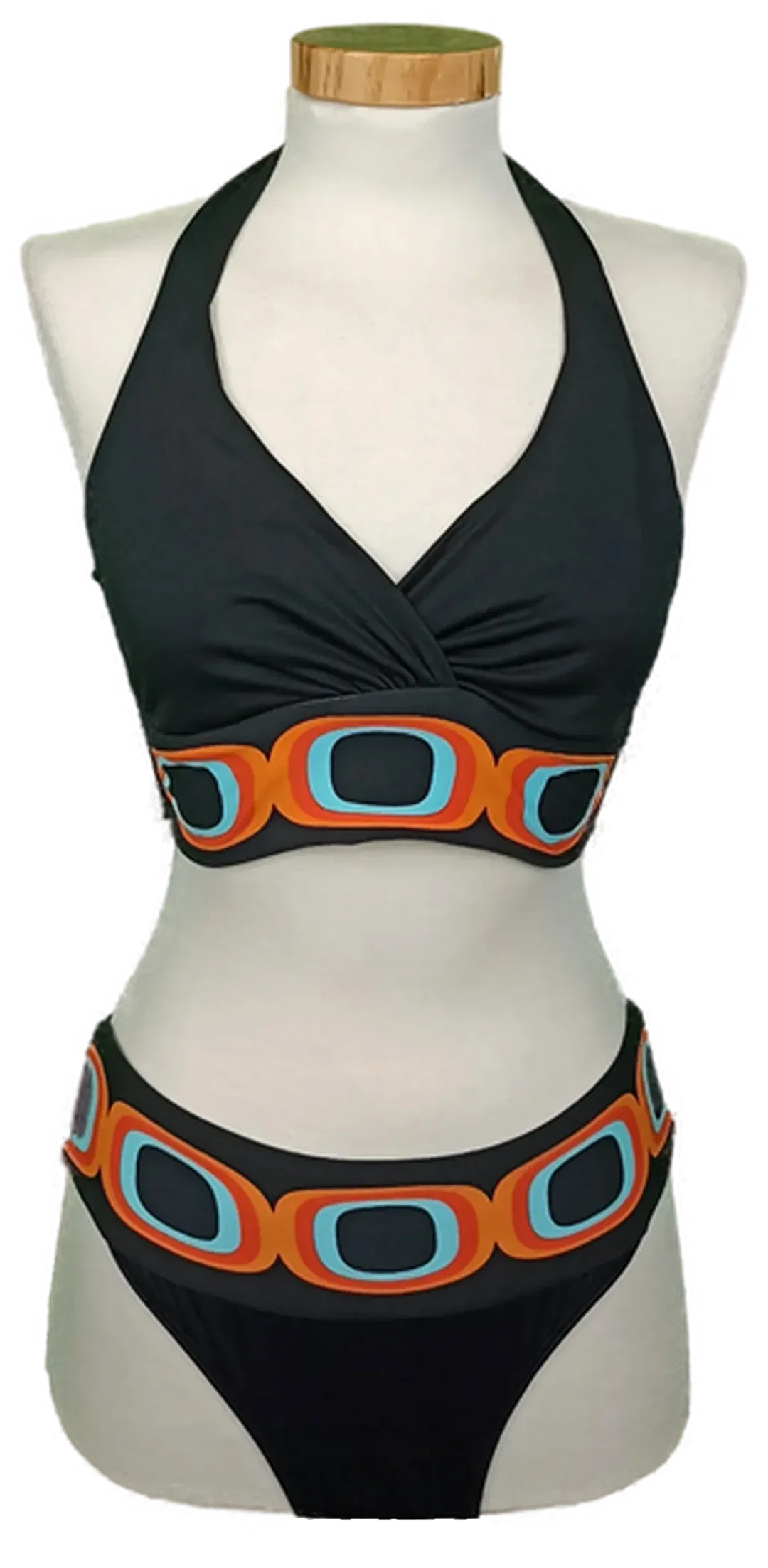 Seafolly Damenbikini schwarz mit Muster Gr. M/L - Bild 4