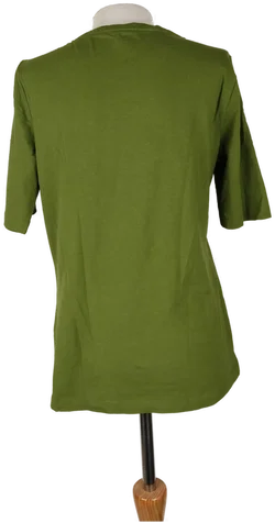 Tom Tailor Damen T-Shirt Grün Mit Rosa Blumenprint | Jeans-Begleiter - Bild 3