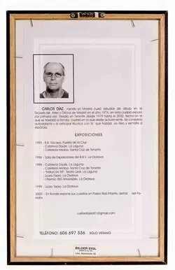 Carlos Diaz Wandbild – mediterrane Straßenszene, signiert, gerahmt - Bild 3