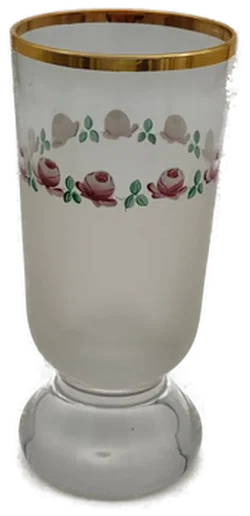 Böhmischer Fussbecher mit Emaille-Malerei - Bild 4