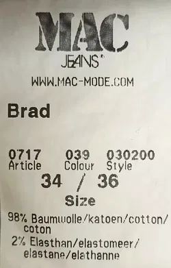 Mac Herren Jeans hellgrau Gr. W34 L36 - Bild 6