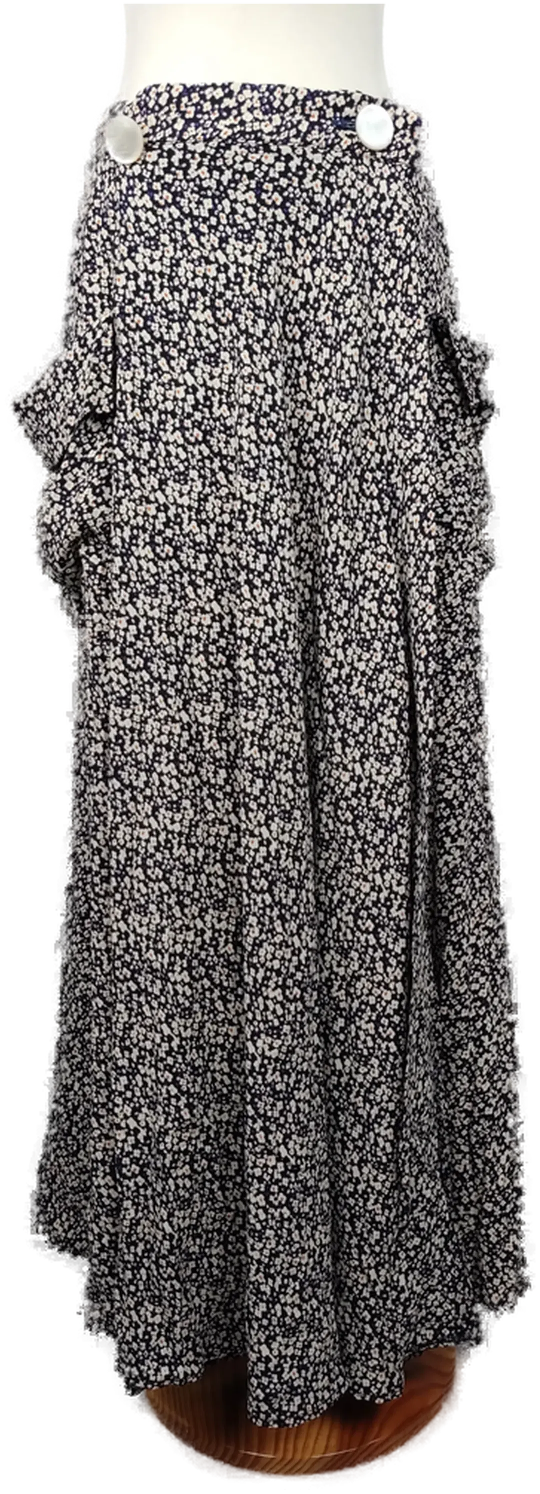 Vintage Damen Maxirock geblümt - M/38 - Bild 1