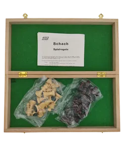 Schachspiel aus Holz - 35 x 35 cm  - Bild 4