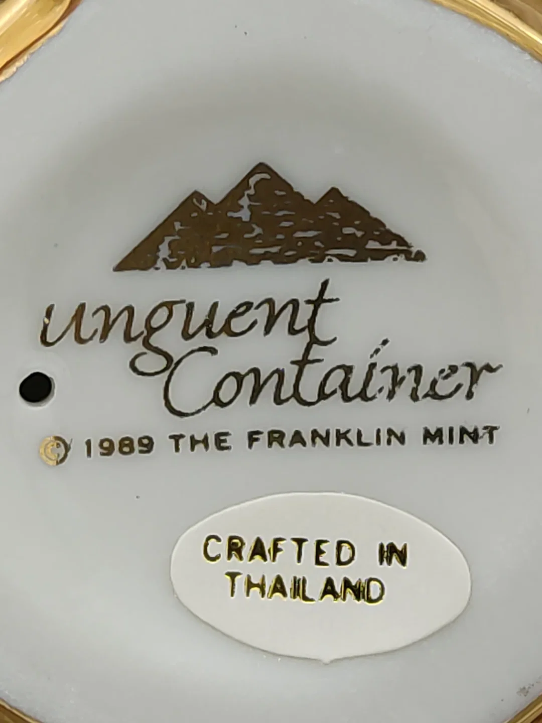 Goldener Salbenbehälter Porzellan & Zertifikat von Franklin Mint | Limitierte Rarität – Bild 10