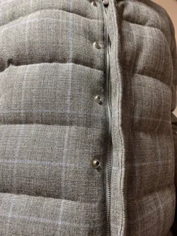 MONCLER Jacke Game Bleu mit Kapuze grau kariert Gr, 4 - Bild 5