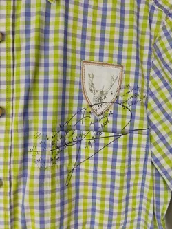 Herren Trachtenhemd Sonstige Kariert Baumwolle Gr. M (48) | Alpen-Charme - Bild 3