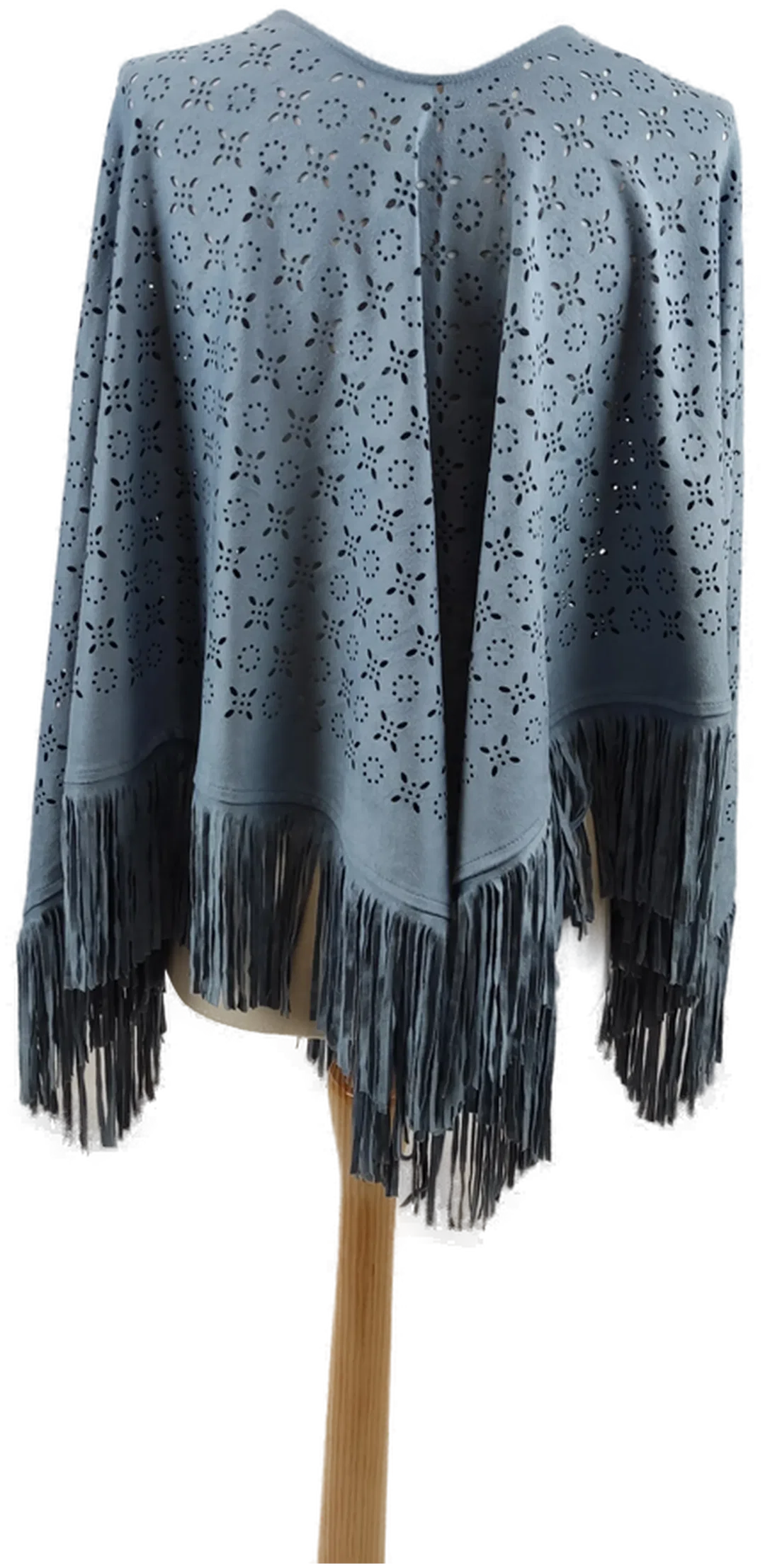 Poncho in Blau  – Bild 3