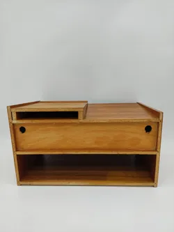 Kleines Mid-Century Wandboard, Teak - Bild 6